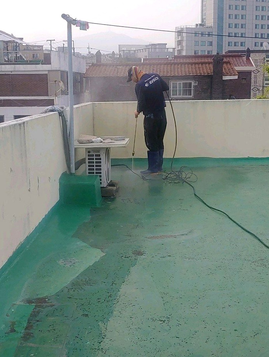 괴산 옥상 우레탄방수 - 옥상 바닥 방수 완료